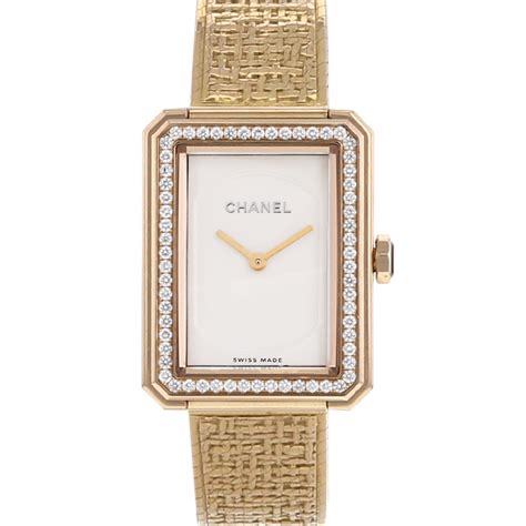 chanel boyfriend tweed watch
